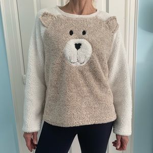 Fuzzy Long Sleeve Pajama Top